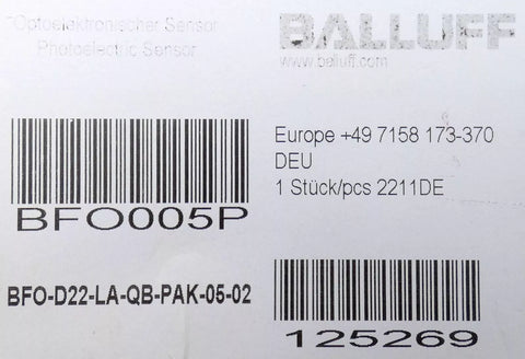 BALLUFF BFO D22-LA-QB-PAK-05-02