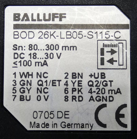 BALLUFF BOD 26K-LB05-S115-C