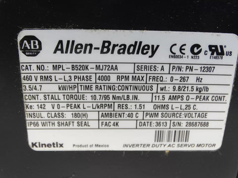 ALLEN BRADLEY MPL-B520K-MJ72AA