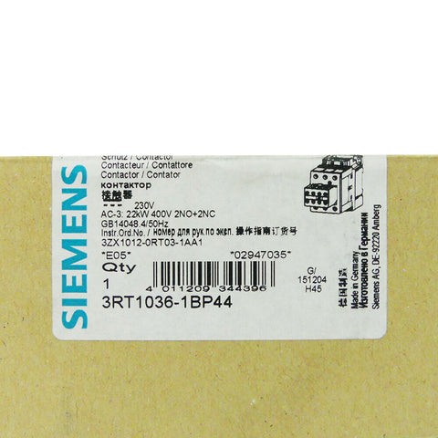 SIEMENS 3RT1036-1BP44