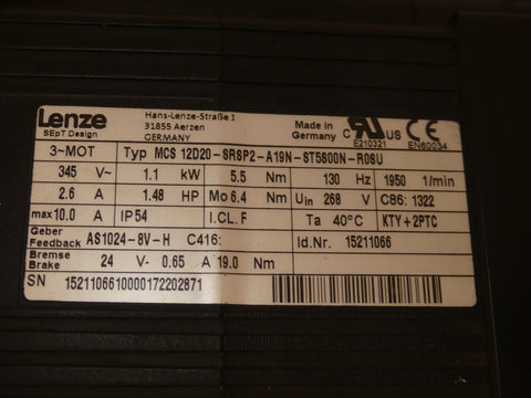 LENZE MCS12D20-SRSP2-A19N-ST5S00N-R0SU