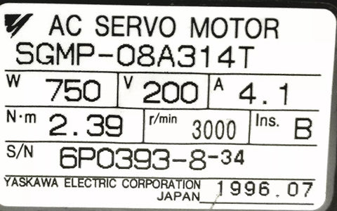 Yaskawa SGMP-08A314T