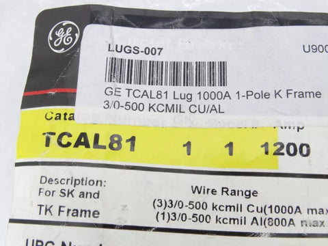 GENERAL ELECTRIC TCAL81