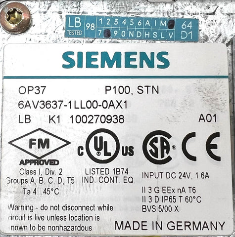 SIEMENS 6AV3637-1LL00-0AX1