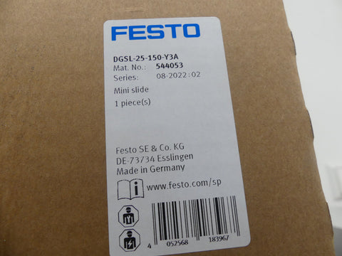 FESTO DGSL-25-150-Y3A + MZEC 3.7 PS-K0.6-TSSL