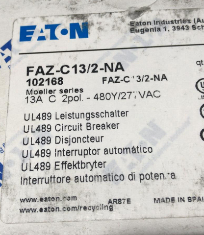 Eaton FAZ-C13/2-NA