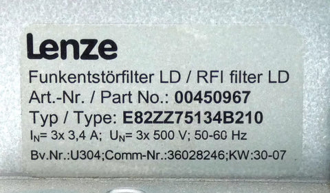 Lenze E82ZZ75134B210