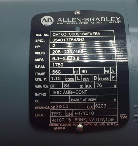ALLEN BRADLEY CM103FC00218AEKF5A