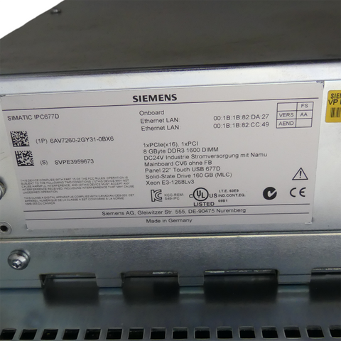 SIEMENS 6AV7260-2GY31-0BX6