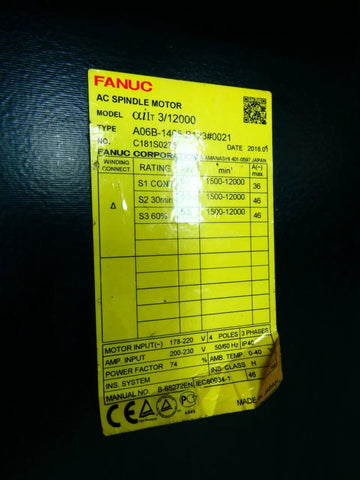 FANUC A06B-1465-B123#0021