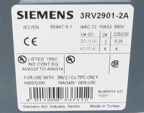 SIEMENS 3RV2901-2A