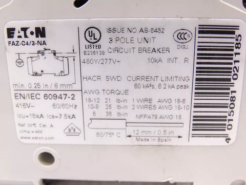 EATON FAZ-C4/3-NA