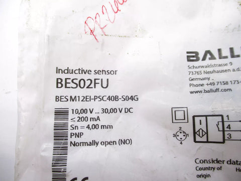 BALLUFF BESM12EI-PSC40B-S04G