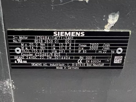 SIEMENS 1FT6084-1AF71-3AH1