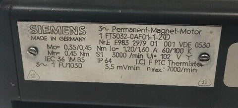 SIEMENS 1FT5032-0AF01-1-Z