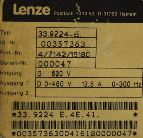 LENZE 33.9224-E