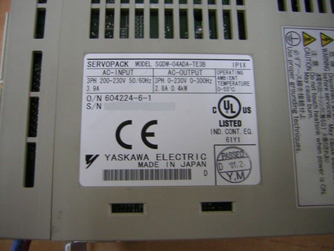 Yaskawa SGDM-04ADA TE3B