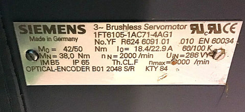 Siemens 1FT6105-1AC71- 4AG1