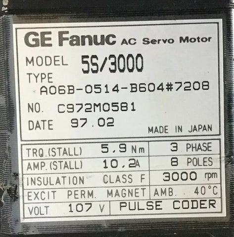 Fanuc  A06B-0514-B604