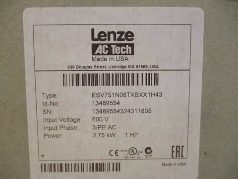 LENZE ESV751N06TXBXX1H43