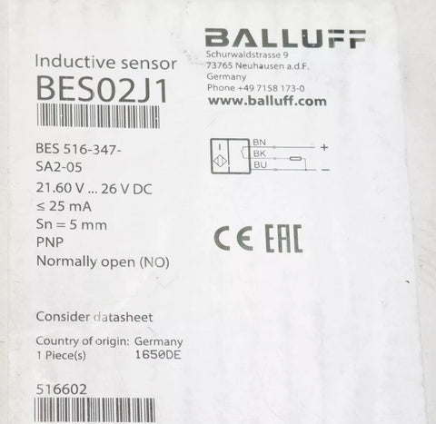 BALLUFF BES 516-347-SA2-05