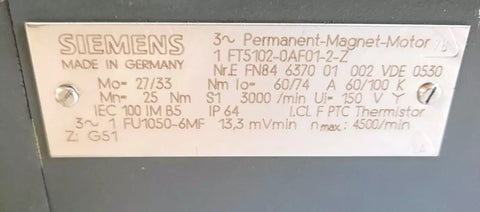 Siemens 1FT5102-0AF01- 2-Z