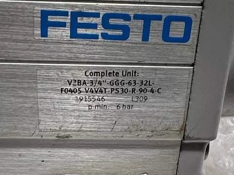 FESTO VZBA-3/4"-GGG-63-32L-F0405-V4V4T-PS30-R-90-4-C