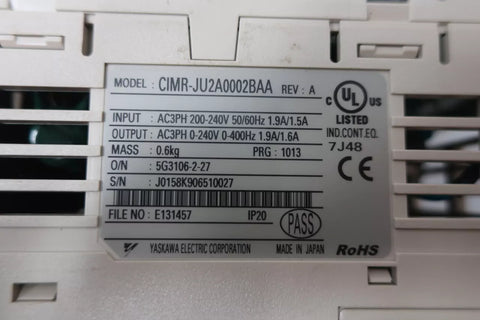 Yaskawa CIMR-JU2A0002BAA