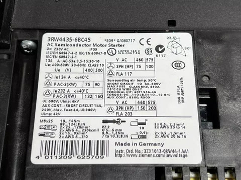 SIEMENS 3RW4435-6BC45