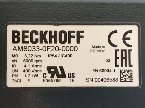 Beckhoff AM8033-0F20-00 00