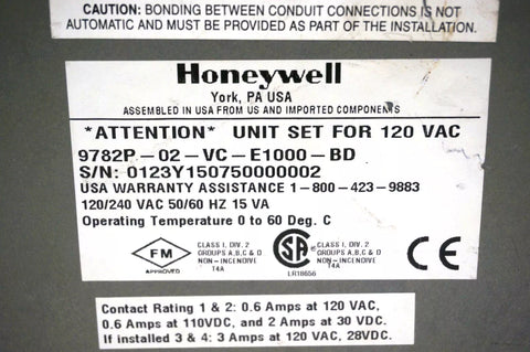 HONEYWELL 9782P-02-VC-E1000-BD