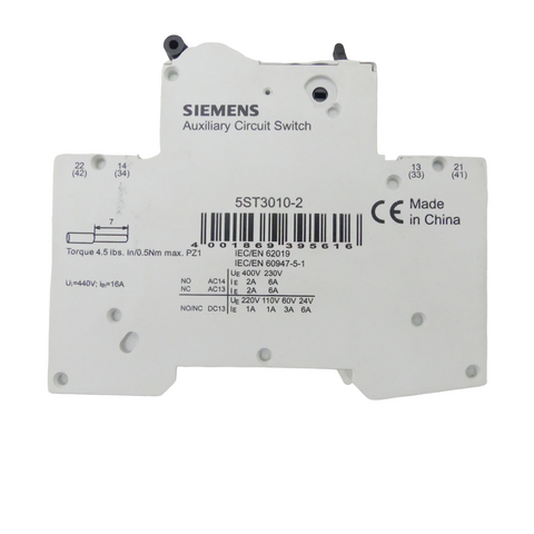 Siemens 5SY5106-7 attached with 5ST3010-2