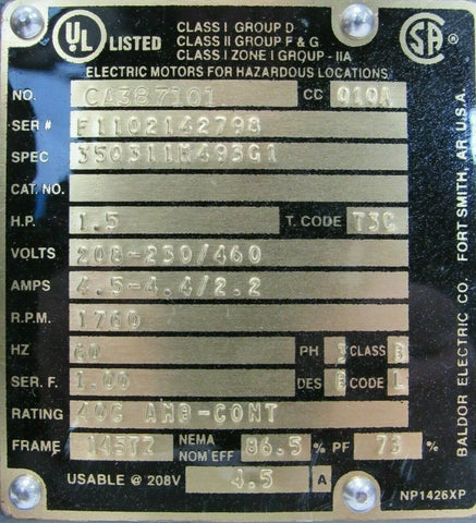 BALDOR 35Q311M493G1