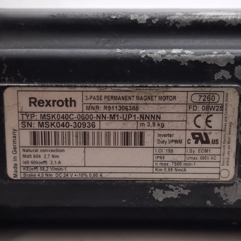 BOSCH REXROTH MSK040C-0600-NN-M1-UP1-NNNN