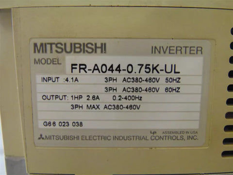 MITSUBISHI FR-A044-0.75K-UL