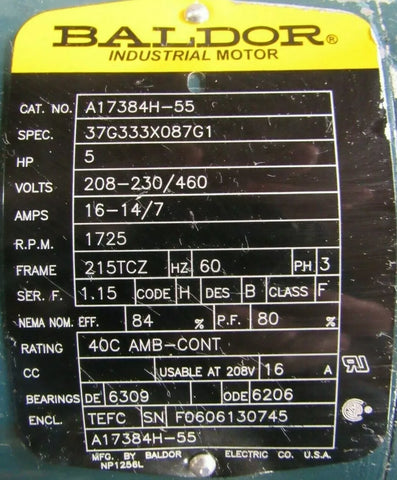 BALDOR 37G333X087G1