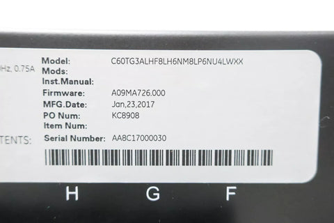 General Electric C60TG3ALHF8LH6NM8LP6NU4LWXX