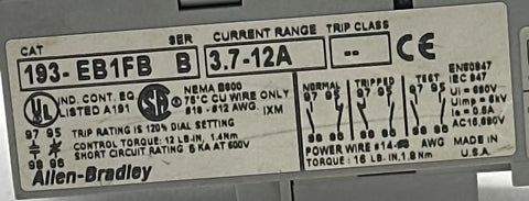 ALLEN BRADLEY 193-EB1FB