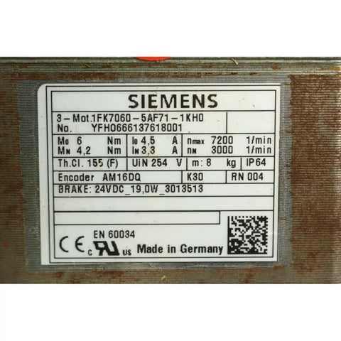 SIEMENS 1FK7060-5AF71-1KH0