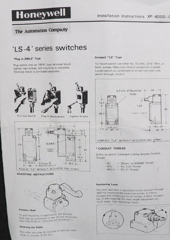 HONEYWELL 1LS1-4PG