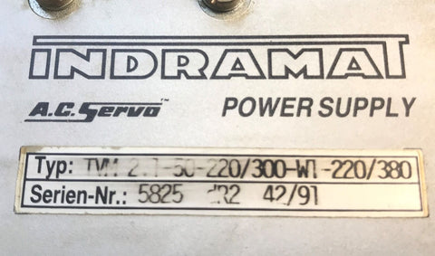 INDRAMAT TVM2.1-50-220/300-W1-220/380
