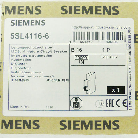 SIEMENS 5SL4116-6