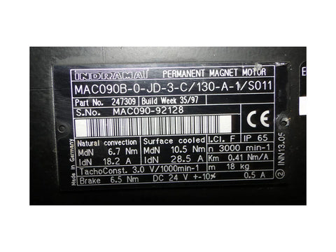 INDRAMAT MAC090B-0-JD-3-C/130-A-1/S011