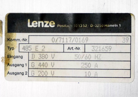 Lenze 480 485 E2