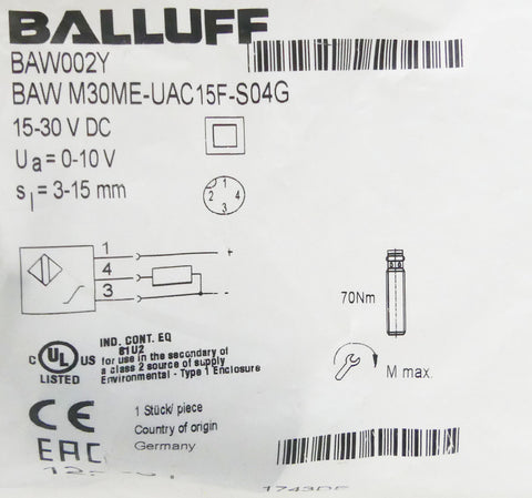 BALLUFF BAW M30ME-UAC15F-S04G