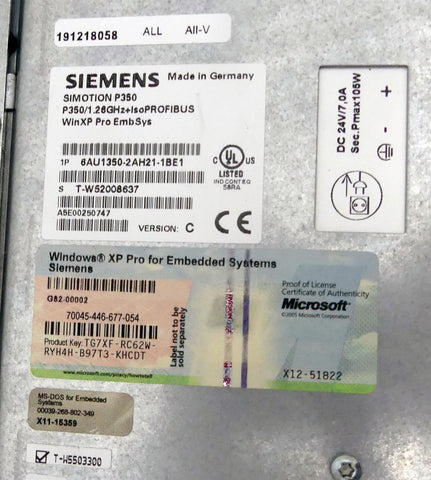 SIEMENS 6AU1350-2AH21-1BE1