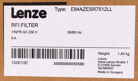 Lenze E84AZESR7512LL