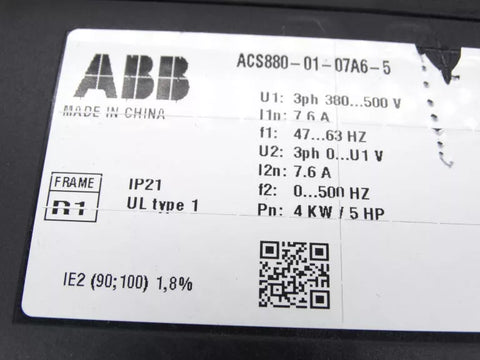 ABB ACS880-01-07A6-5