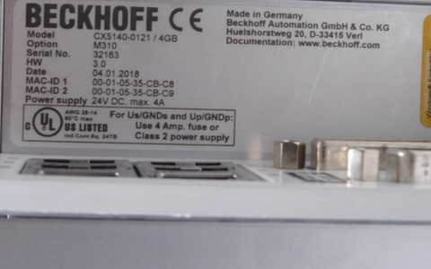 Beckhoff CX5140-0121/4GB