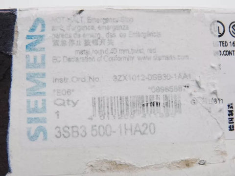 SIEMENS 3SB3500-1HA20